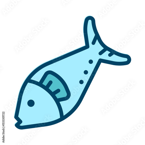 Blue Fish Cartoon