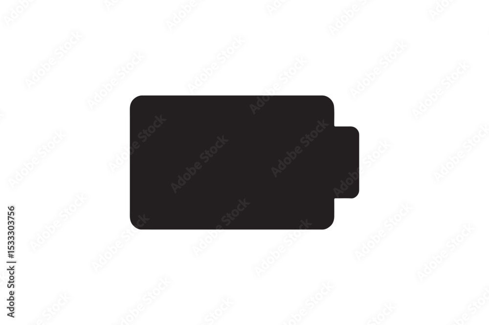 Fototapeta premium Battery Icon silhouette vector with white background