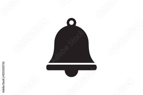 Bell Notification silhouette vector with white background