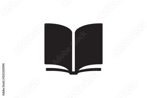 Book Icon silhouette vector with white background