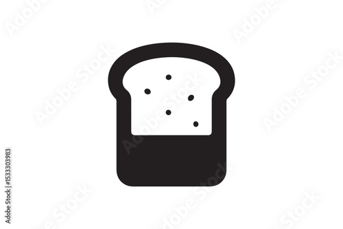 Bread Slice silhouette vector with white background