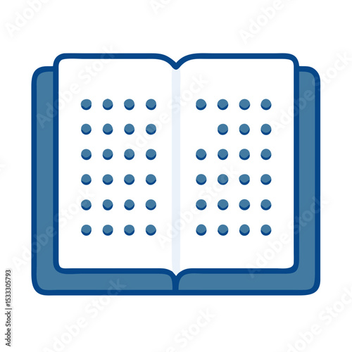 Icon Representing a Braille Book for Accessibility and Literacy Support