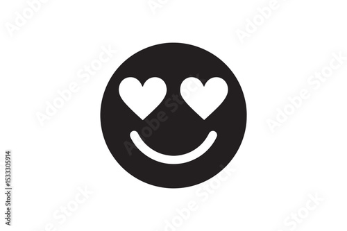 Love Eyes silhouette vector with white background
