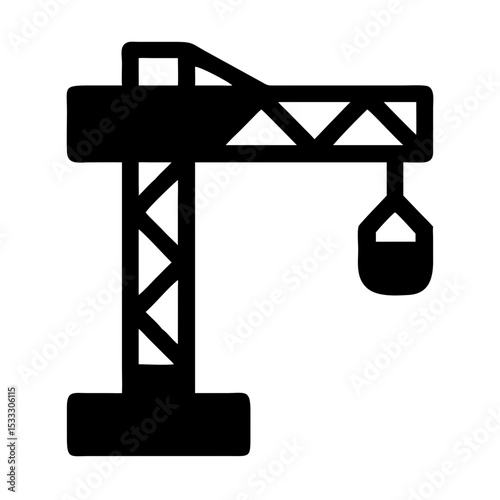 Outline of a Construction Crane for Building Projects