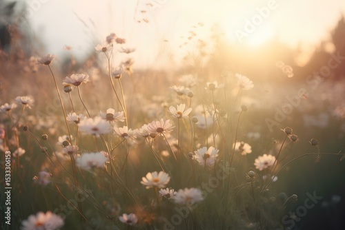 sunset in the field