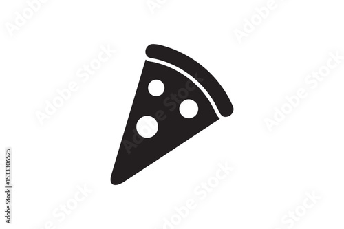 Pizza Slice silhouette vector with white background