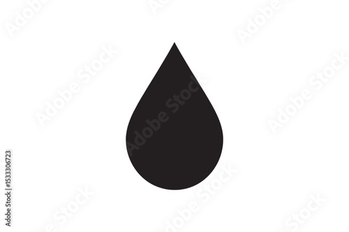 Rain Drop silhouette vector with white background