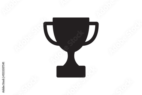Trophy Sign silhouette vector with white background