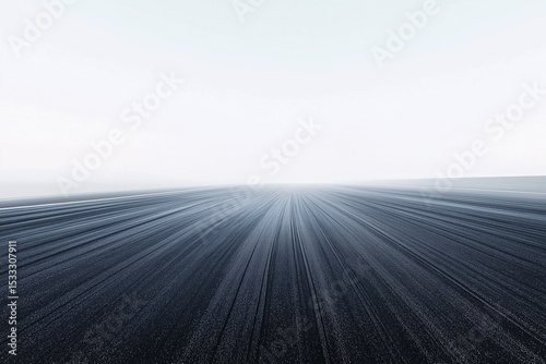 Endless Journey. Abstract Roadway Landscape with Motion Blur for Futuristic Travel Photography