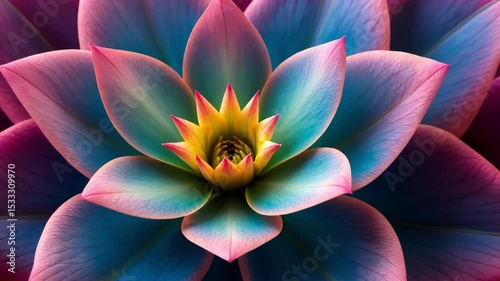 Close-up vibrant colorful lotus flower petals, beauty in nature, floral blossom background, artistic organic bloom, abstract pattern, floral art