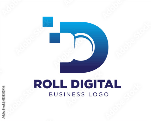 roll digital logo designs for business tech