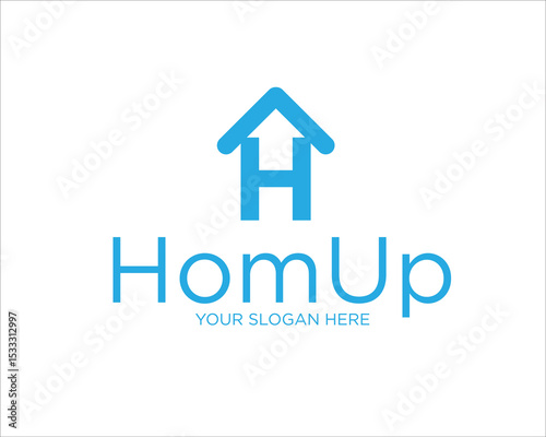 home up real estate logo designs for best business partner