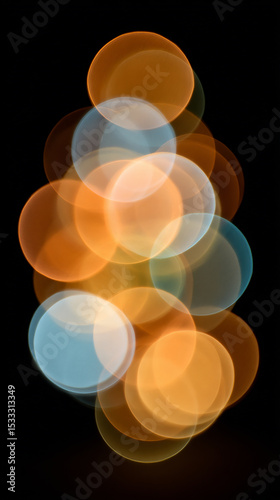 Soft Blue and White Bokeh Lights Creating a Calm and Ethereal Atmosphere with Gentle Glow and Blurred Background for Elegant Visual Design photo