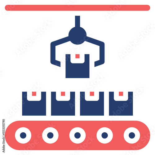 Conveyor solid color icon
