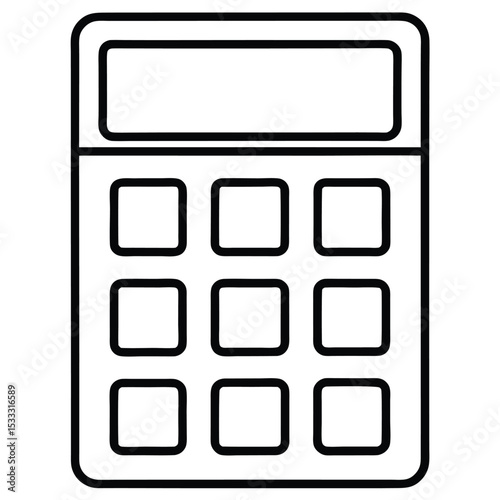 calculator line art icon 