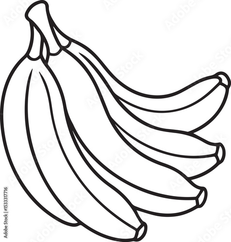 Cartoon vector illustration of a ripe yellow banana, a sweet tropical fruit