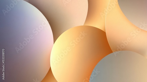 A gradient and light play within a minimalistic abstract design with soft rounded shapes