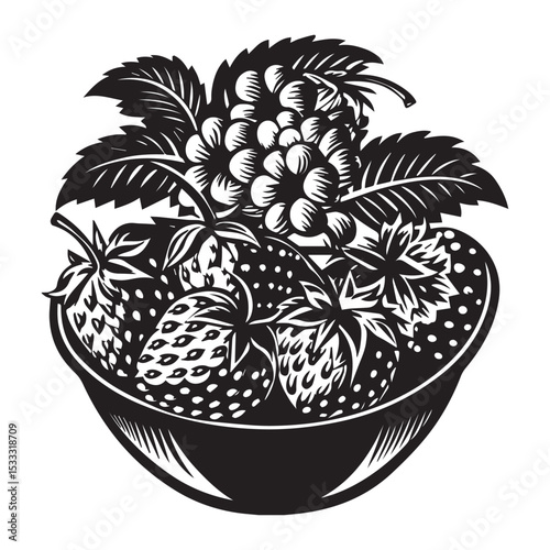 Floral vector illustration of a potted tropical palm plant