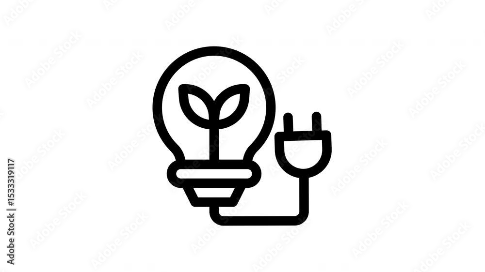 eco light minimalist stroke animation
