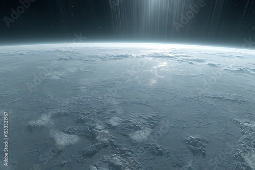 Alien Planet Surface, icy landscape