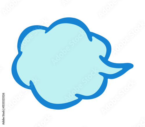 雲形の溜息のアイコンイラスト