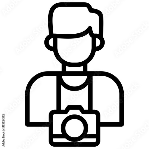 photographer line icon