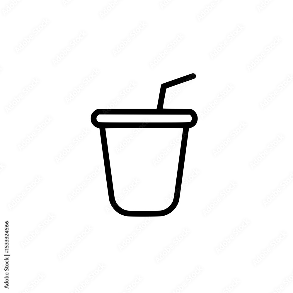 Takeaway Cup Line Drawing Takeaway Cup Line Drawing