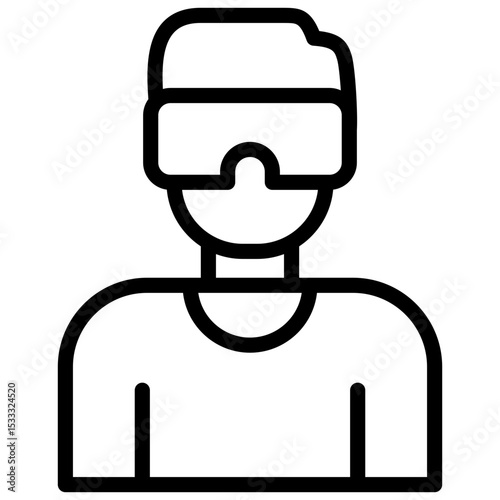 ar/vr creator line icon