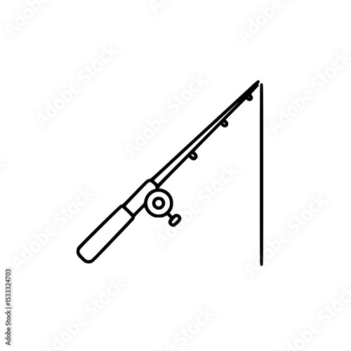 Fishing Rod Line Drawing