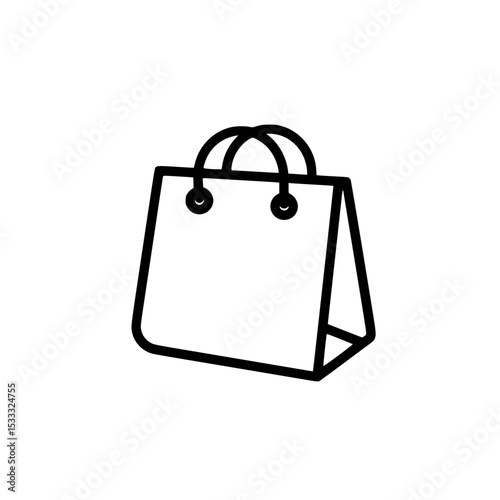 Shopping Bag Line Drawing