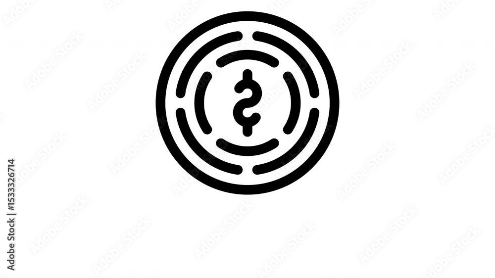 Funds minimalist stroke animation Funds minimalist stroke animation