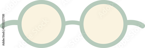 Clean Minimal Eyeglasses Vector Design