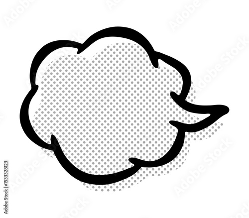 ため息のアイコンの白黒イラスト