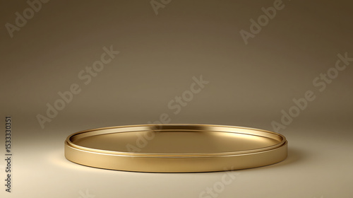 Luxury cosmetic display background with light and shadow and gold table