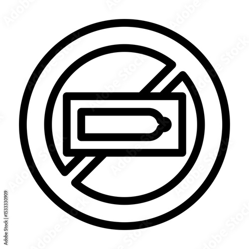 forbidden line icon