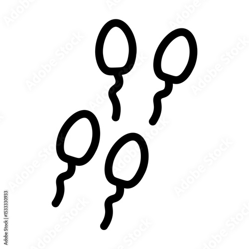 sperm line icon