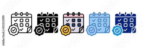 Approval Date Icon Element For Design