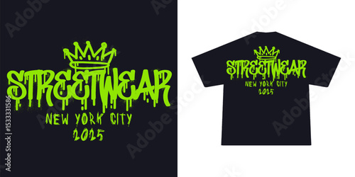 Futuristic streetwear with graffiti style Poster With Aesthetic Graphic Design for T shirt Street Wear and Urban Style