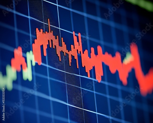 Stock market chart showing decline