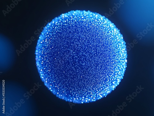Abstract sphere, blue, textured