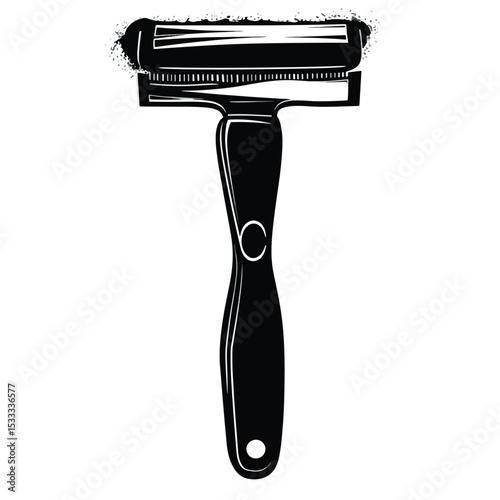Razor silhouette isolated on white background