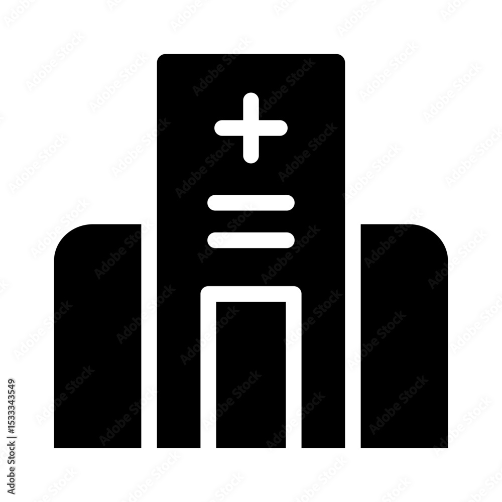 Fototapeta premium hospital glyph icon