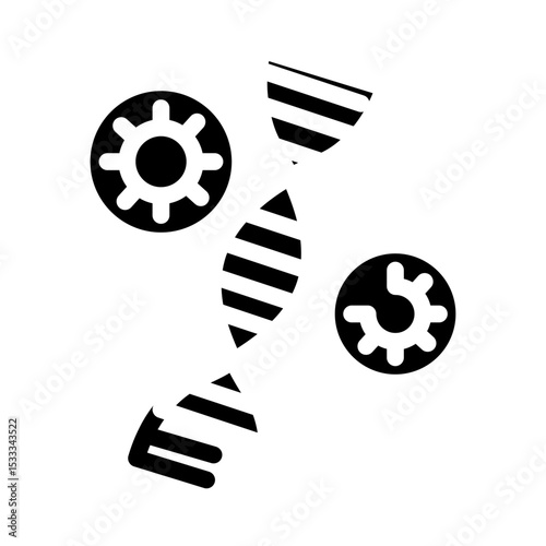 dna structure glyph icon