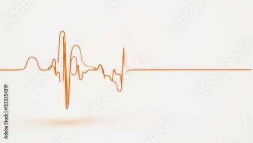 Cardiac Pulse: A clean and compelling visual of a heart rhythm on a subtle and elegant background, designed to evoke feelings of life, health, and scientific precision.