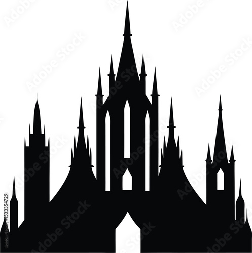 silhouette of the cathedral