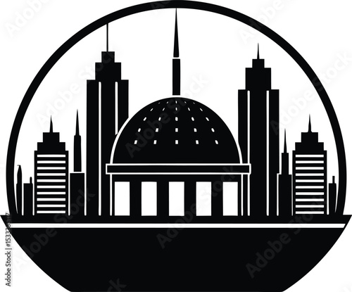 silhouette of taj mahal