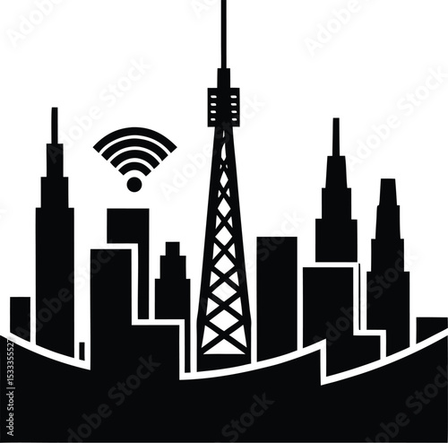 silhouette of city