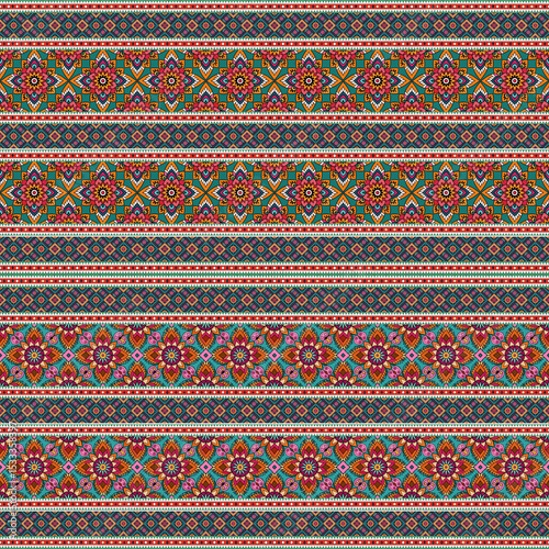 ethnic floral seamless pattern. abstract ornamental pattern