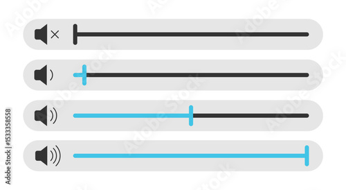 audio volume bar adjustment level control