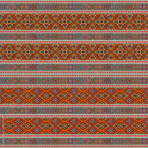 ethnic floral seamless pattern. abstract ornamental pattern
